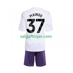 Manchester United Kobbie Mainoo 37 Fodboldtrøjer Børn Udebanesæt 2025/26 Kort ærmer